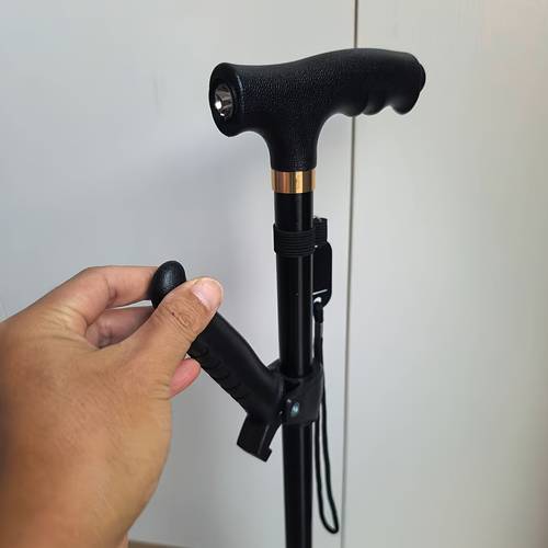 anti slip trekking poles multifunctional cane lightweight hiking stick with lighting function adjustable height suitable for different climbing