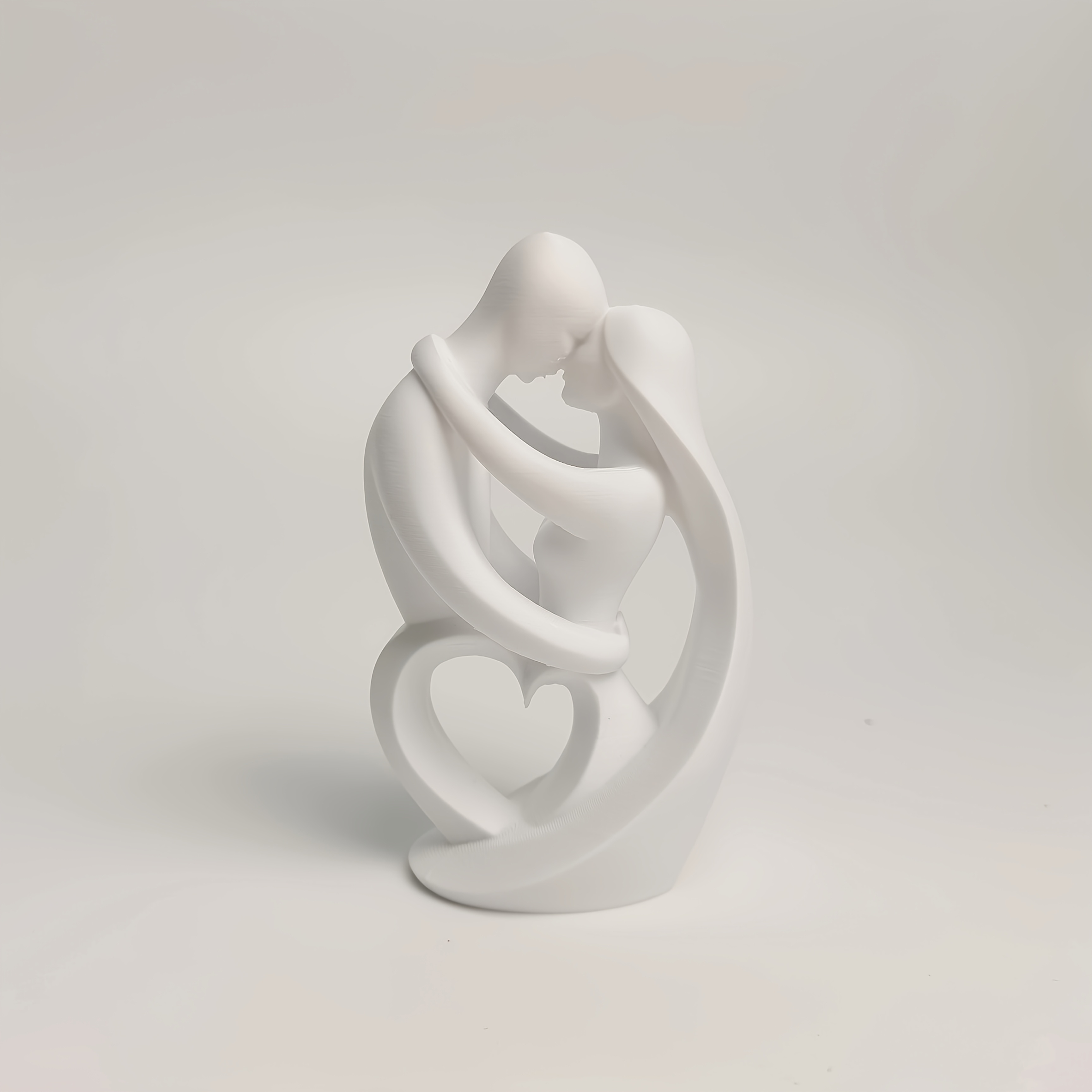 TEMU 1 pz - Elegante Ornamento Statua a Forma di Cuore con che si Abbracciano, Astratta di che si Abbraccia a Forma di Cuore, Ornamento Decorativo da