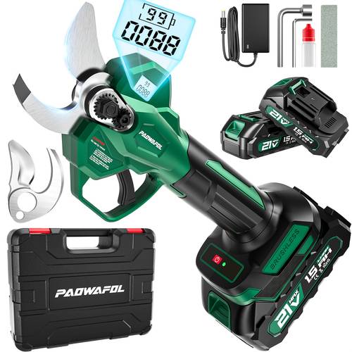 electric pruning shears cordless electric pruner with 2pcs rechargeable lithium battery powered 1 extra 41mm 1 6 inch cutting diameter electric pruning shears cordless