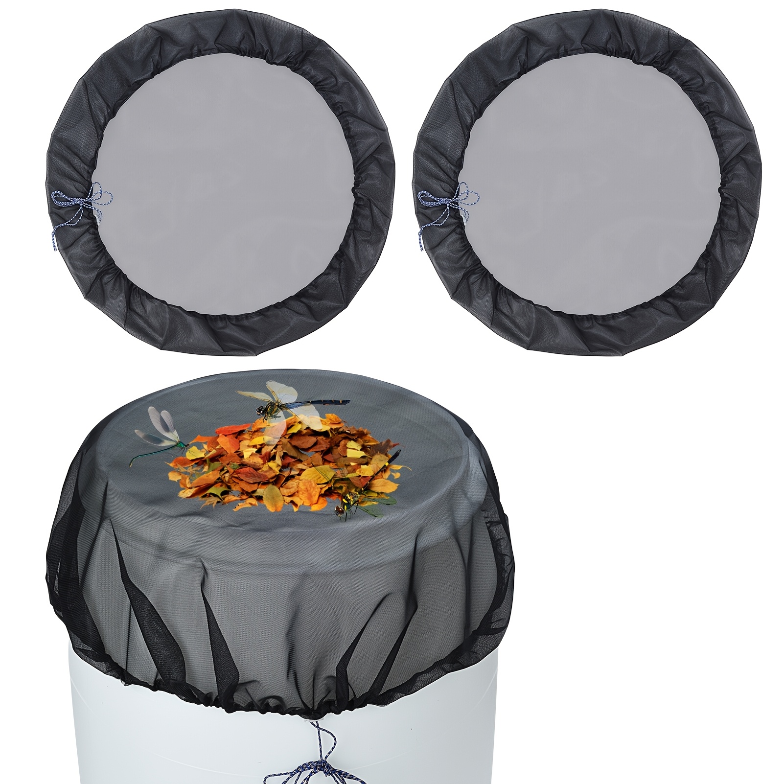 TEMU Lot de 2. Housses parfaitement adaptées aux seaux de 55 gallons, conviennent également à la plupart des seaux de moins de 55 gallons. coupe-vent
