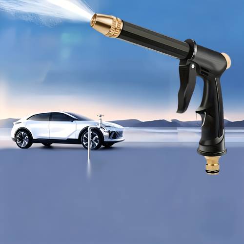 Heavy-Duty High-Pressure Washer Gun with Long Handle - Ergonomic Grip, Adjustable Nozzle, for Car, Garden, And Home Use - Professional And Household, Without Battery