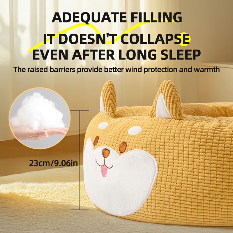 extra large dog bed - heavy-duty removable washable pet mattress with non-slip bottom,   oval dog bed for labrador, golden retriever, large breeds - easy-clean polyester bedding for hardwood floors & carpets,   resting spot,   design, durable construction, labrador owners Product details 0