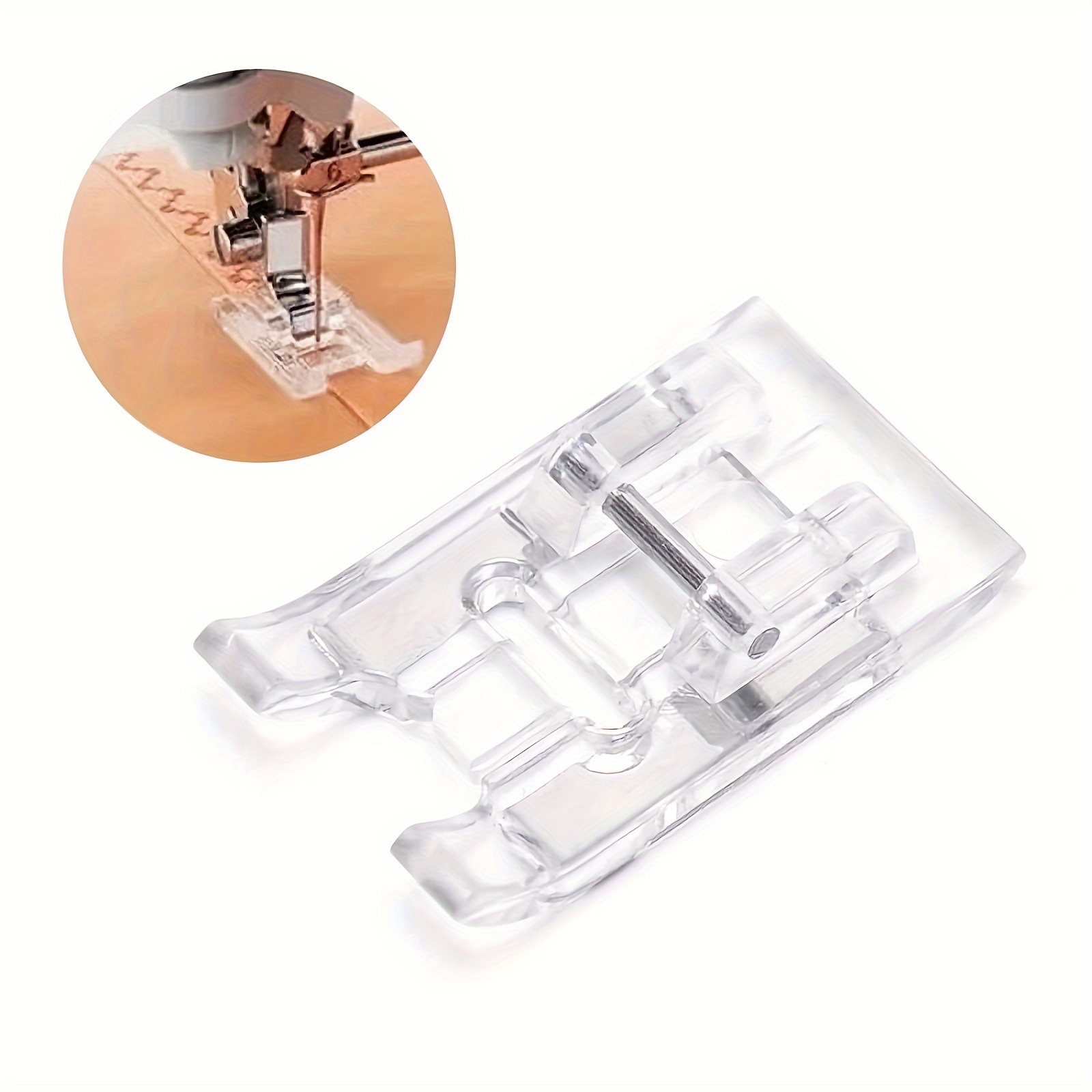 

Clear Satin Stitch Foot - Multifunction Sewing Machine Presser Foot, Rolled Hem Attachment Compatible With W6, Brother, Singer, , , Husqvarna Sewing Machines