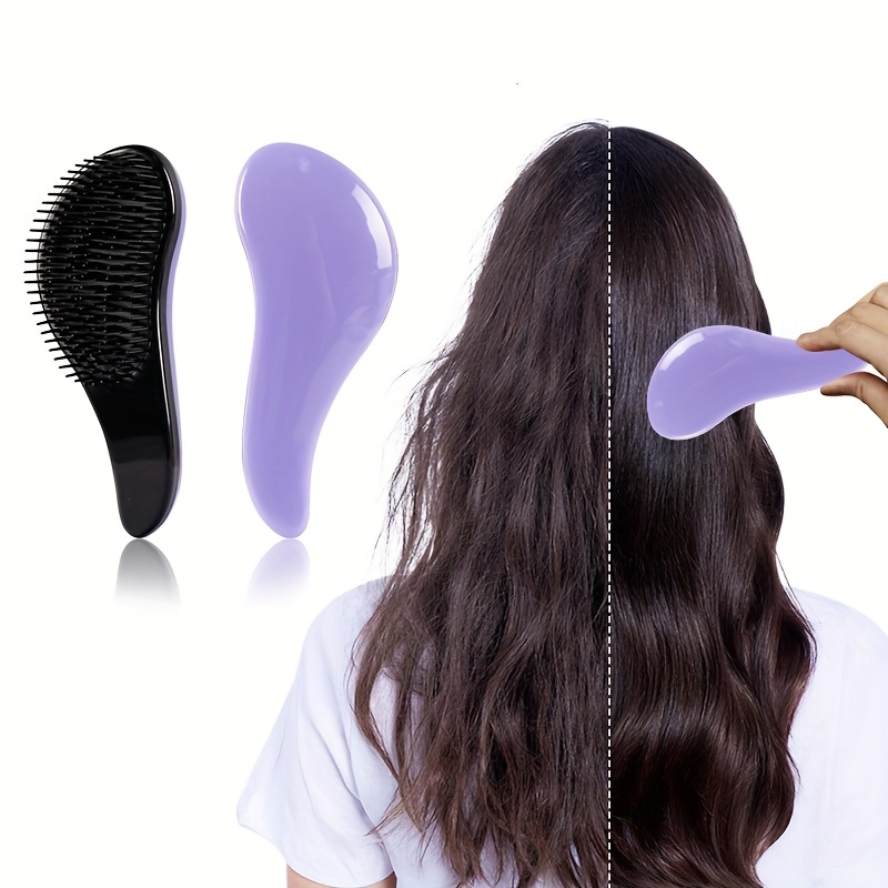 

1pc Haircarepro -static Comb For - Portable Plastic Detangling Types, Abs , Massage, Curly Styling Tool