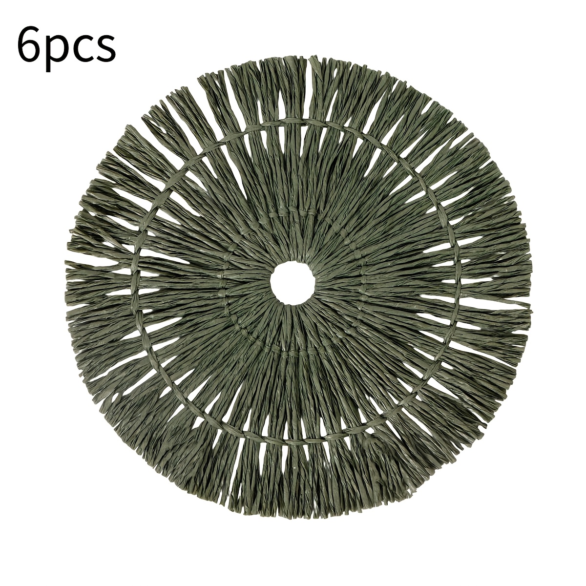 2/4/6pcs Rustic Bohemian Round Placemats Suitable Dining Table - Table Mats, Hand Wash Only, Christmas Party Decor, Farmhouse Table Setting (2, 4, 6pcs)
