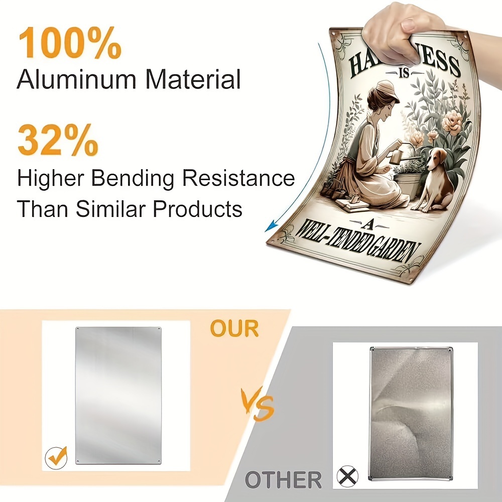 Chic Retro German inspired Aluminum Sign 'cold Worry' Temu