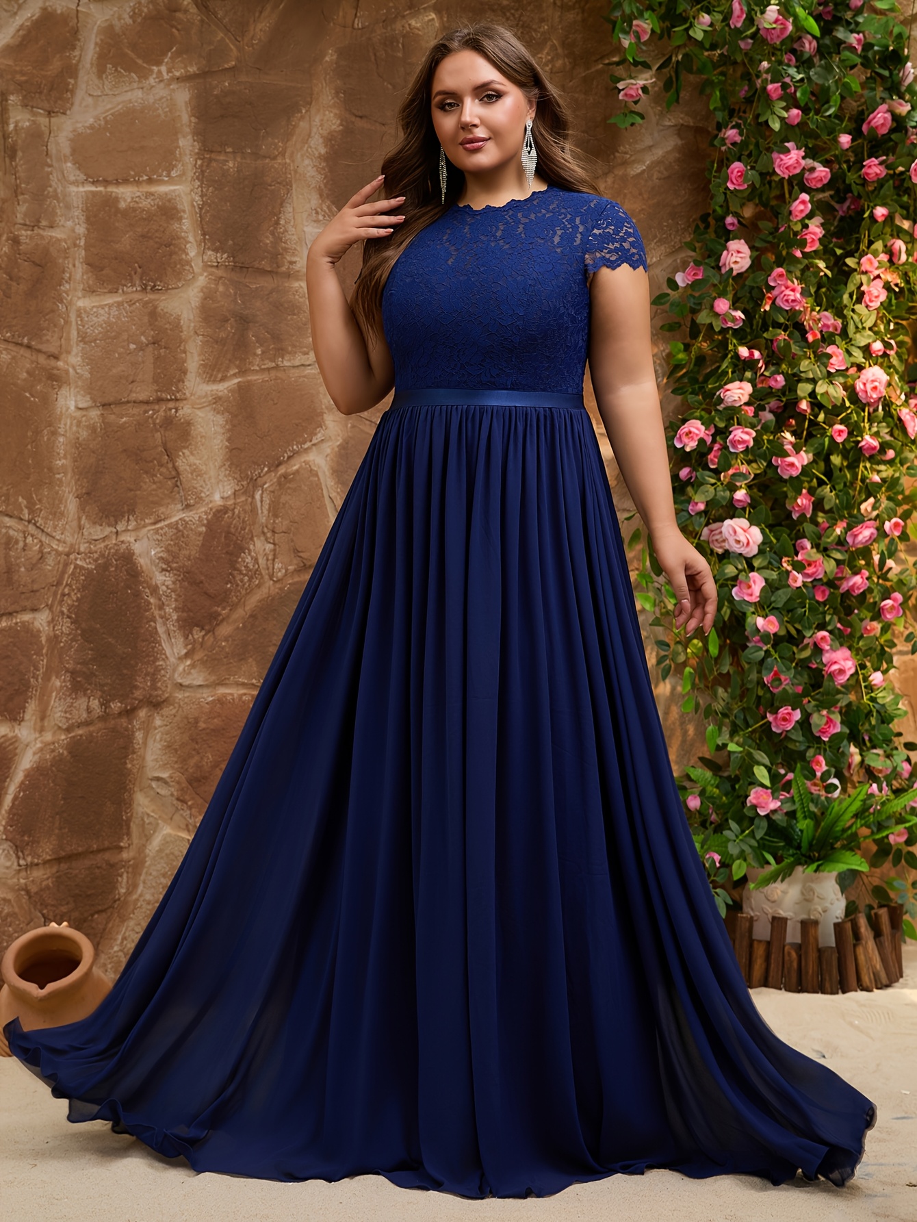 princess polly baby blue dress Plus Size Bridesmaid Dresses – Camille La Vie main image 1