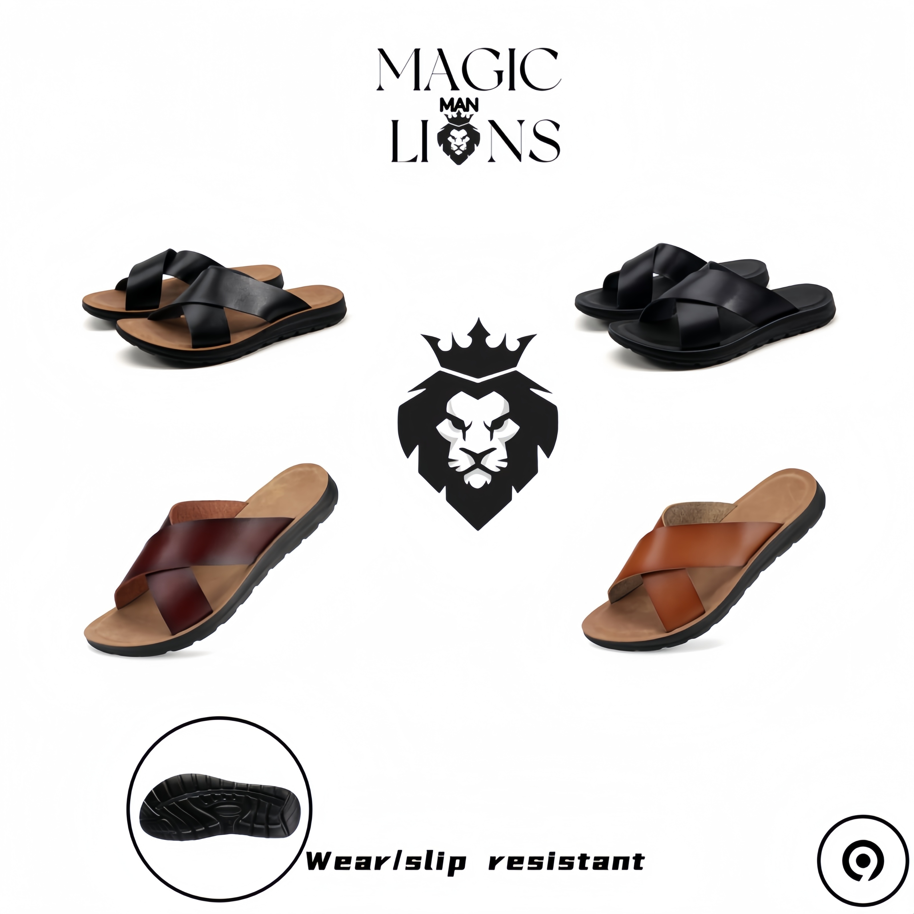 magic comfortable and brown mens business casual slippers indoor outdoor beach sandals temu Temu