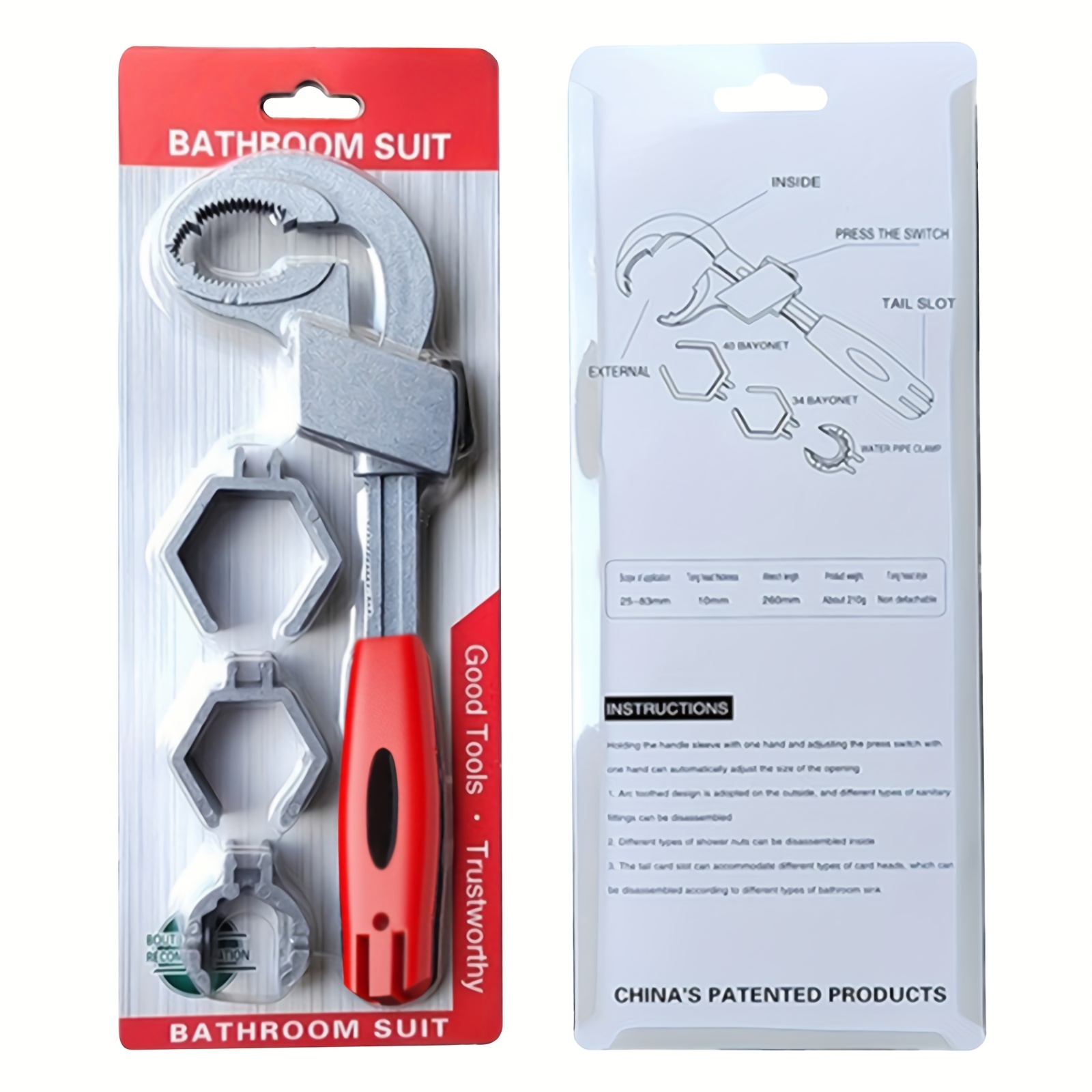 Angle Stop Wrench Kit Double Ended Pipe Wrench and Angle On Spanner Plumbing Tools for Bathroom Kitchen Sink : Buy Online at Best Price in KSA - Souq is now