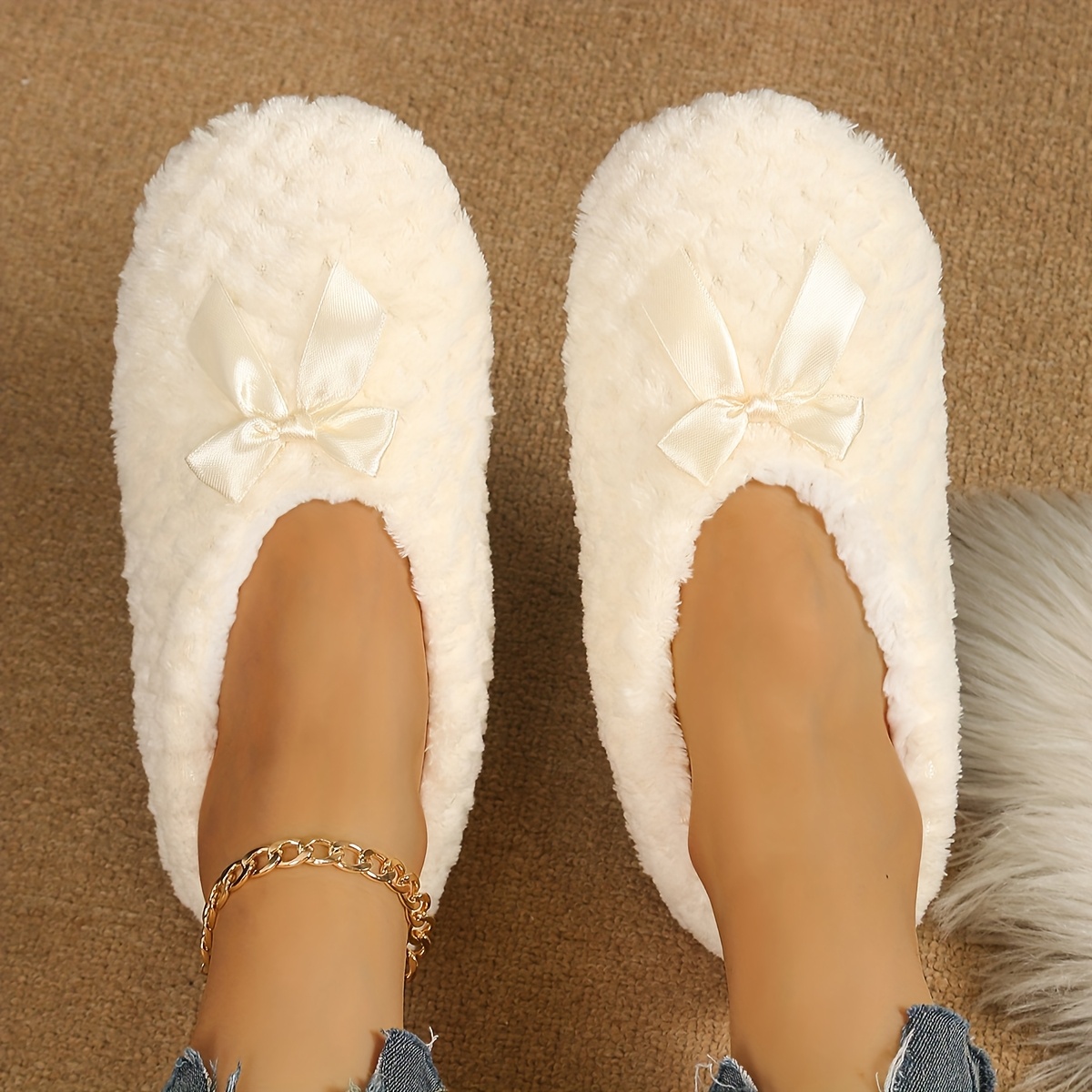 Image of Adult Men's And Women's Floor Shoes, House Slippers, Warm And Slip-resistant, Comfortable And Lightweight, Women Shoes