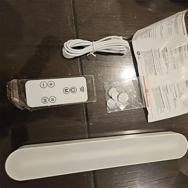 1 Set Of Rechargeable Wireless Led Touch Reading Light, With Remote Control Magnetic Installation In Cabinet Lighting, Makeup Mirror Portable Dimmable Light