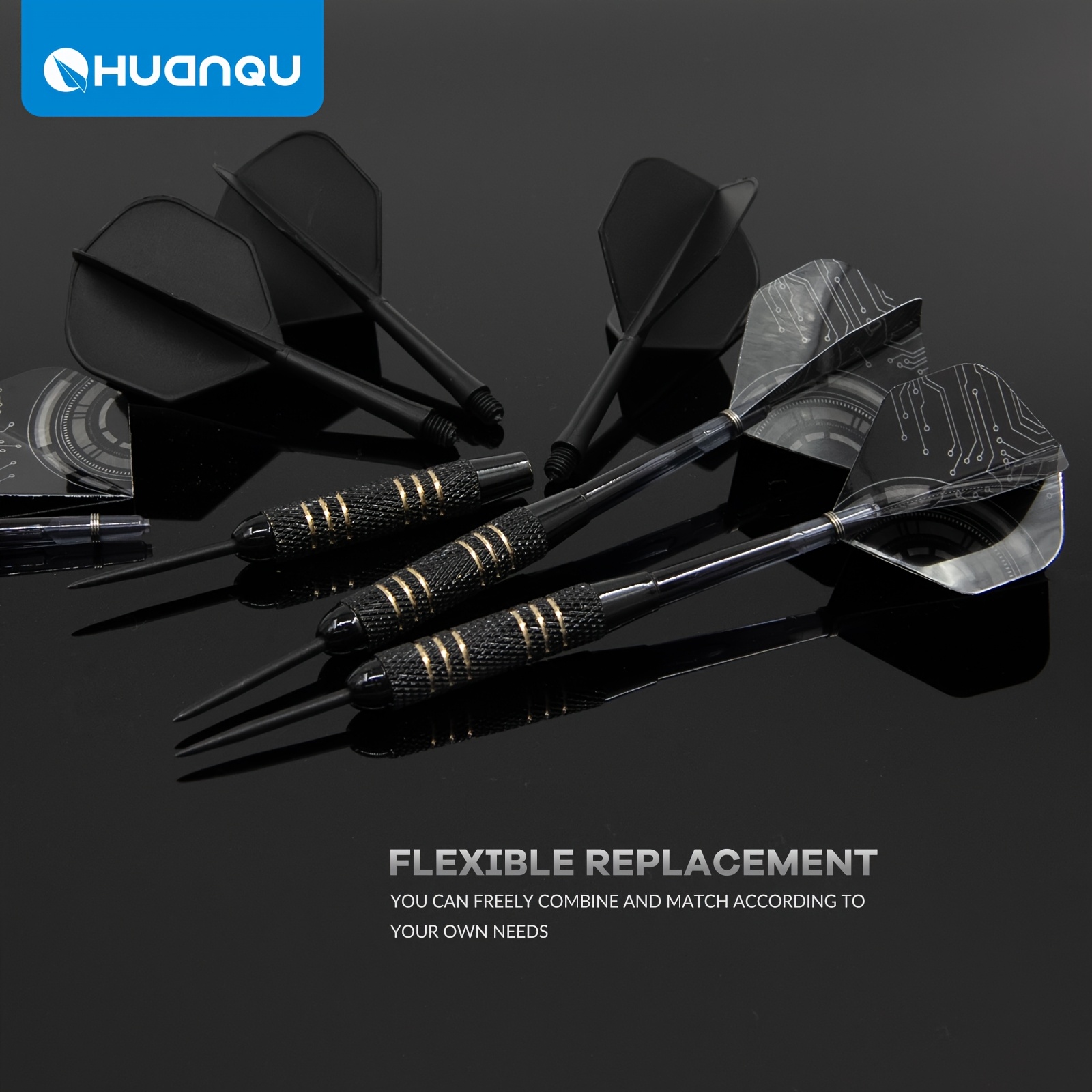 23g Alles-in-Één Koperen Dartset met Opbergkoffer, Inclusief Reserve Dartschachten en Vluchten, Professionele Competitie- en Oefendartset, Dartsportaccessoire - Stuk Cadeau