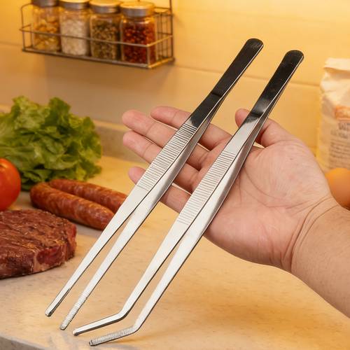 juego de 2 pinzas de cocina de acero inoxidable, perfectas para , ensaladas, verduras y . hechas de acero inoxidable calidad, son duraderas, fáciles de limpiar y de , lo que las convierte en una herramienta de cocina práctica.