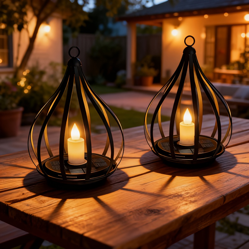E-shop Solarleuchten für den Außenbereich, Solar-Gartenleuchten, IP44, Verbesserte Solarleuchten für dekorative Hängeleuchten im Freien für Halloween,
