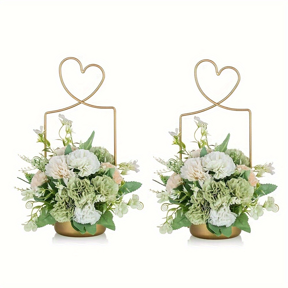 Image of 2pcs Portable , Flower Box, Metal Flower Arrangement, Wedding Flowers Decorations For Reception Tables Centerpieces Party Home Decor, Wedding Gifts
