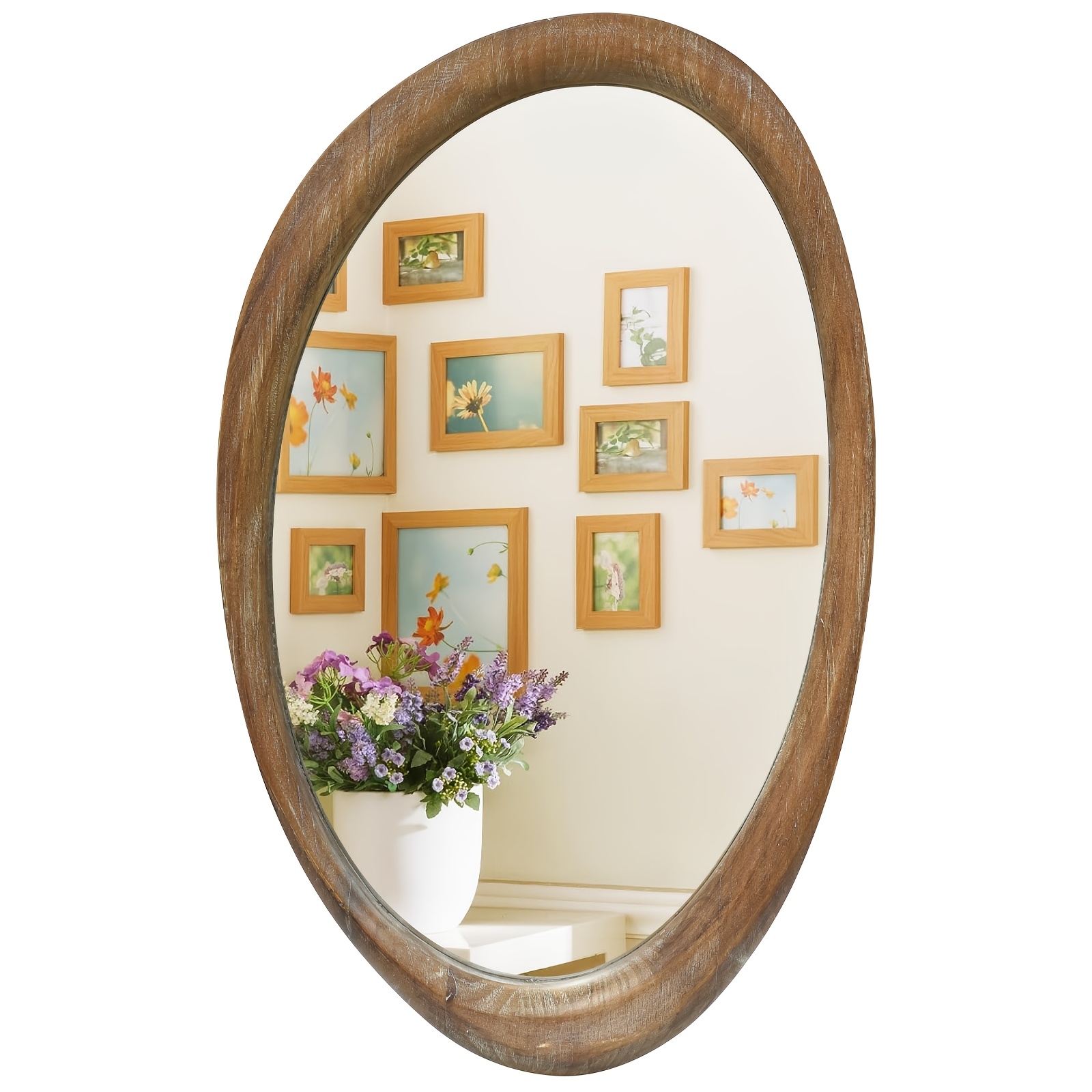 

Irregular Wood Frame Odd-shaped Decorative For , Entryway Bathroom Unique For