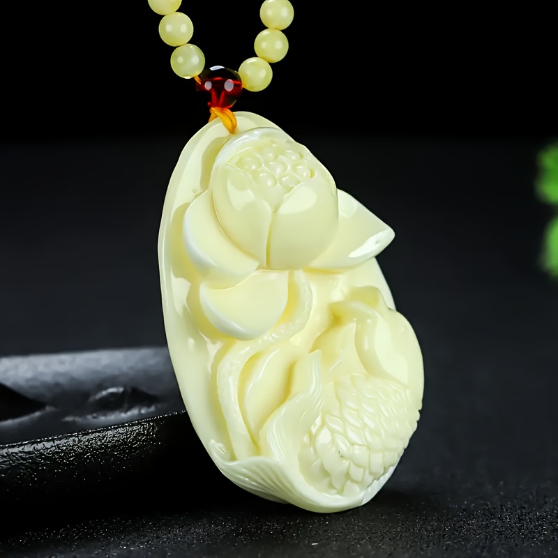 Bohemian Floral & Fish Resin Pendant Necklace, Unisex