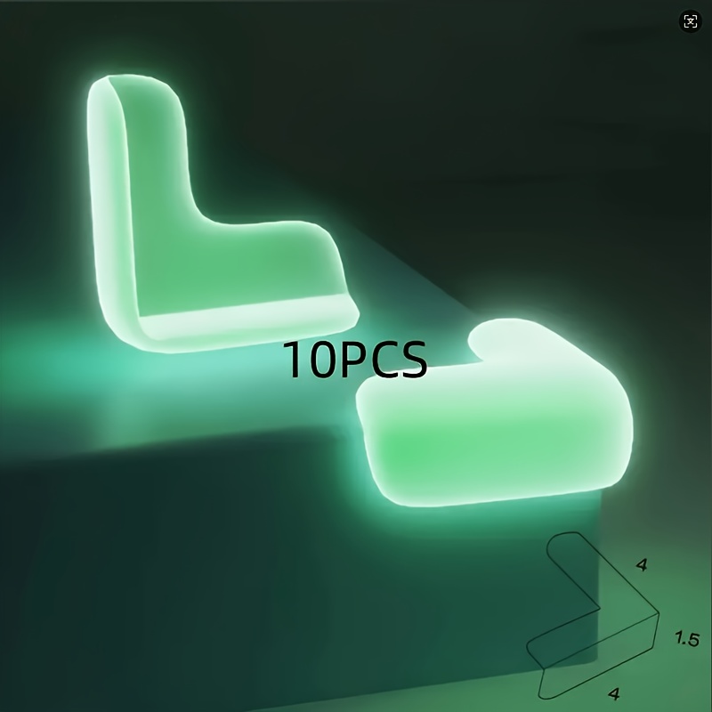 Image of 10 Pcs Luminous Table Protectors, Clear Furniture Corner Guards & Edge Safety Bumpers Cushion To Cover Sharp Furniture & Table Edges