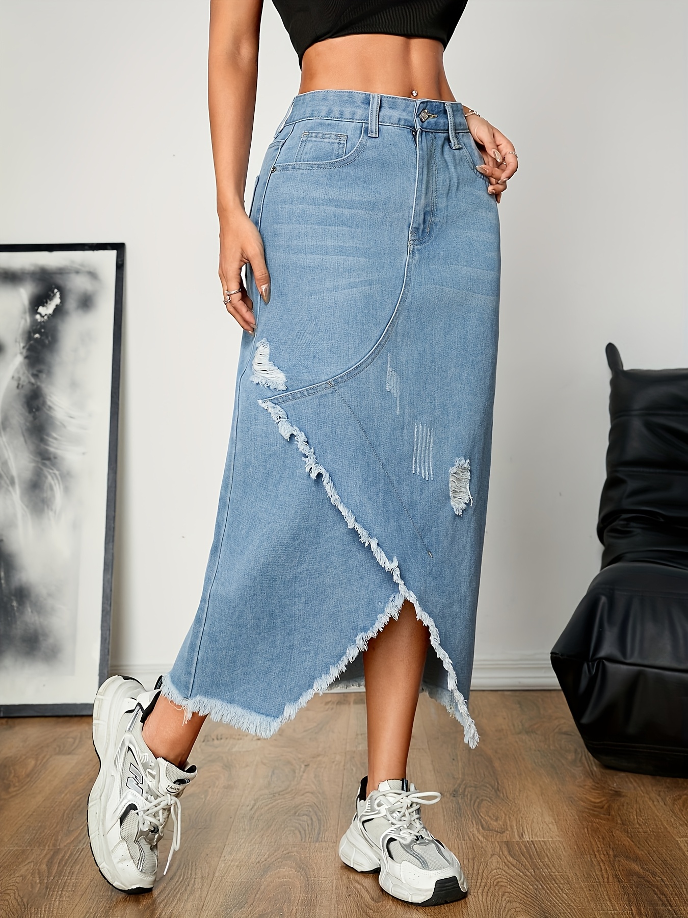 Casual Womens Denim Skirts Women Denim Skirt Fashion Casual Korean