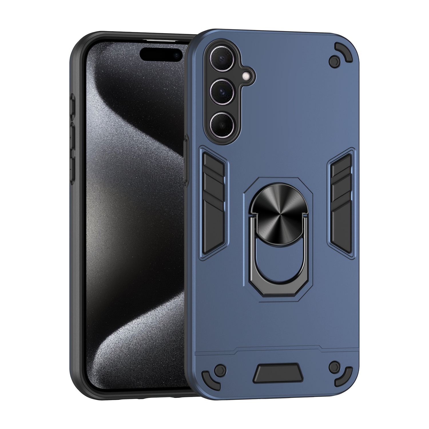 TEMU Phone Case - Phone Case For Galaxy A16 5g/a26 5g/a56/a03 Core/a04/a04e/a05s/a06 Featuring Lens Protection, A Concealed Ring Holder, Magnetic , A