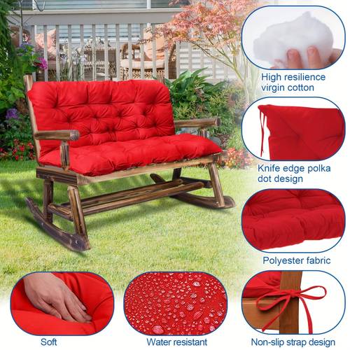 outdoor porch swing cushions 47x40 59x40 waterproof bench cushion with backrest and ties swing cushions 2 3 seater replacement thicken 4 swing bench cushions for garden patio furniture