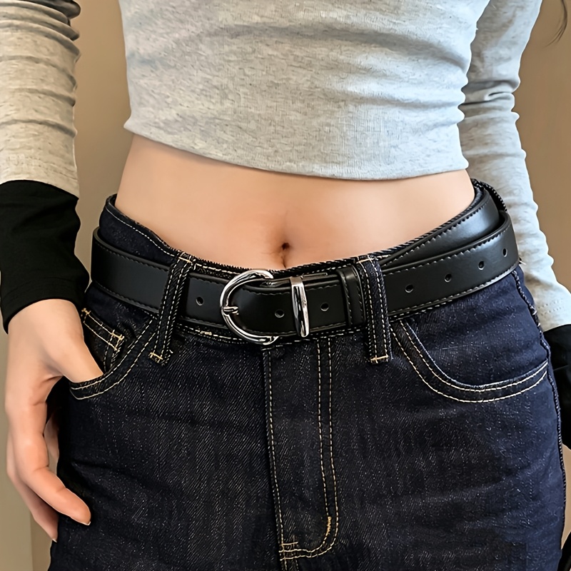 TEMU 1pc Women's Belt, Fashionable Y2k Spicy Versatile Designer Dark Minimalist Style Belt, College Style For Daily Commuting, Pairs With Skirts And