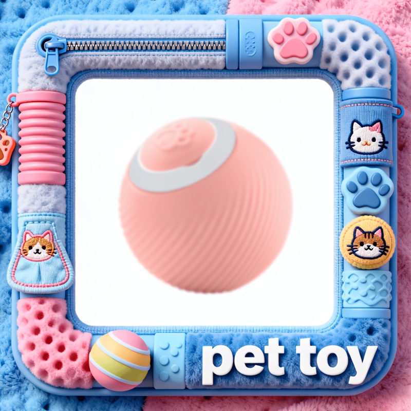 Smart Obstacle-Avoiding Pet Ball, Soft Silicone