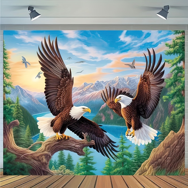 

1pc Eagle Pattern Tapestry, Polyester Tapestry, Wall Hanging For Living Room Bedroom Office, Home Decor Room Decor Party Decor, With Free Installation Package