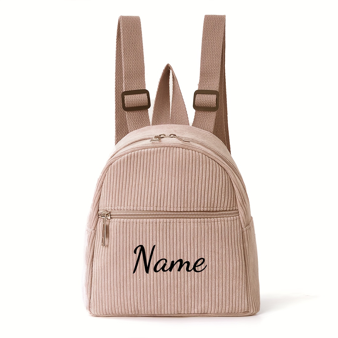 TEMU Sac à Dos en Velours Personnalisé pour - Mini Sac à Dos Personnalisé avec Nom/, Fermeture Éclair à Imprimé , Compact, Voyage, , Idéal Cadeau