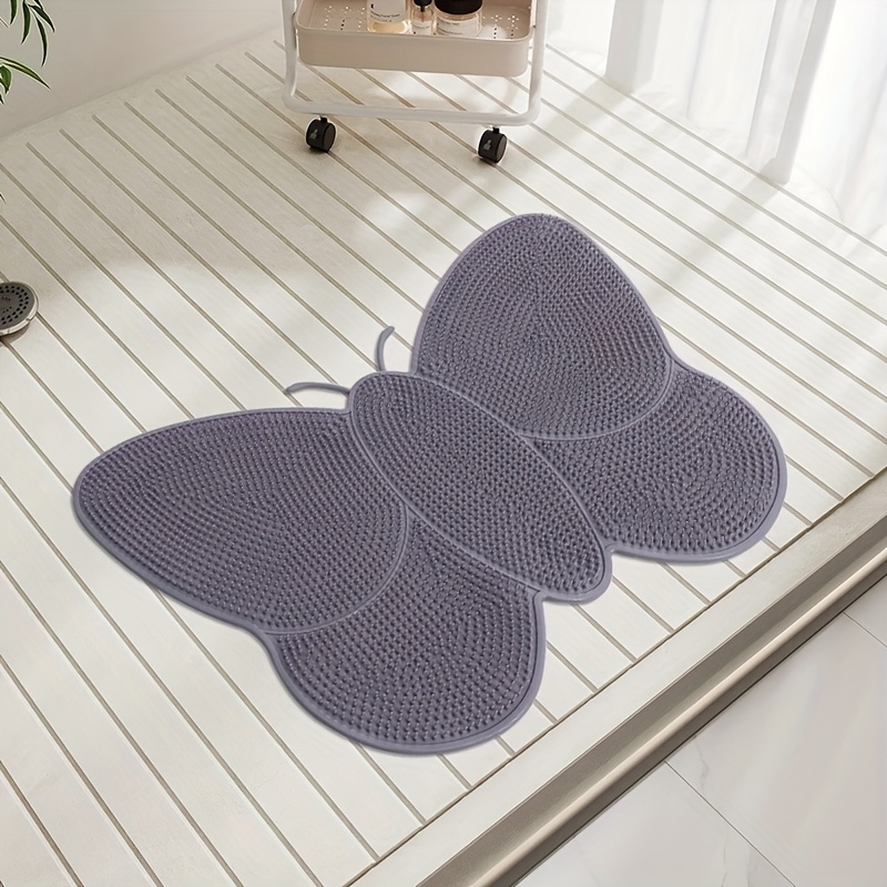 Image of Bathroom Mat Creative Cartoon Toilet Bathroom Anti-slip Mat Home Pvc Foot Scrubber Shower Toilet Bathing Anti-fall Floor Mat Massage Anti-slip Firm Bathroom Mat 53 X 35cm Large Size Mat