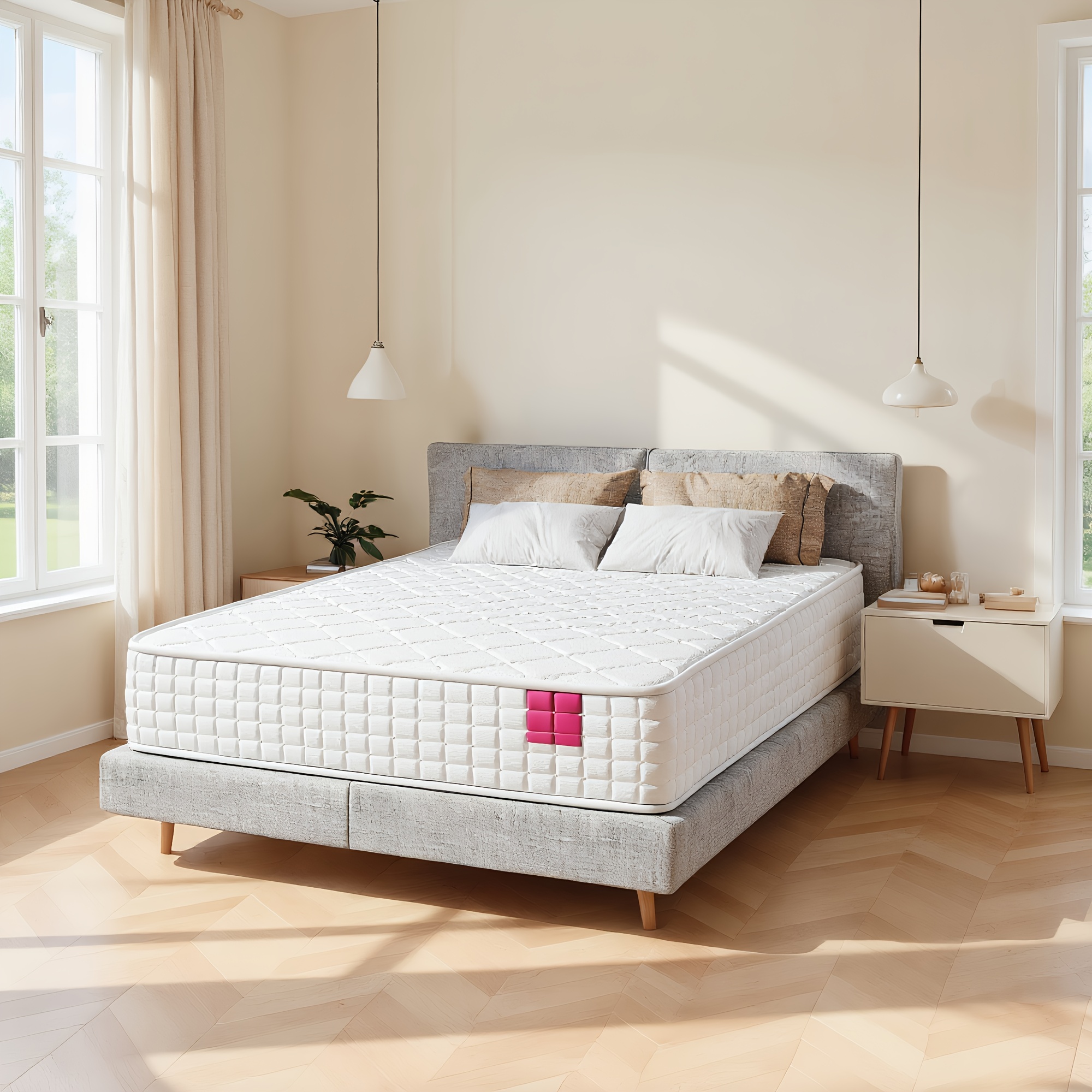 mattress, 24cm individual mattress, inner box with memory foam and