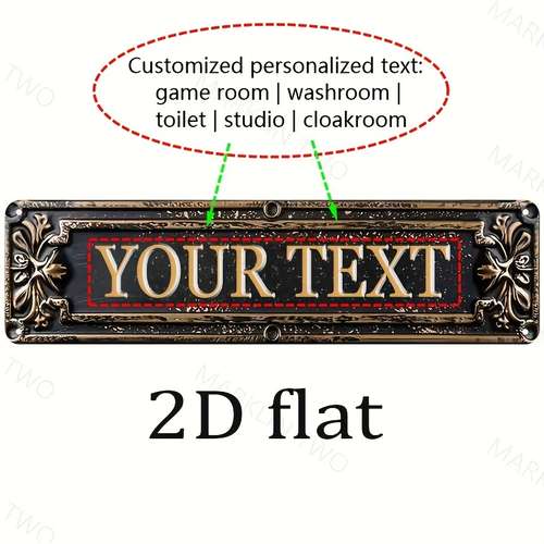 Personalised Custom Warning Sign – Vertical Aluminium Plaque – Vintage Rusted Look – EDP