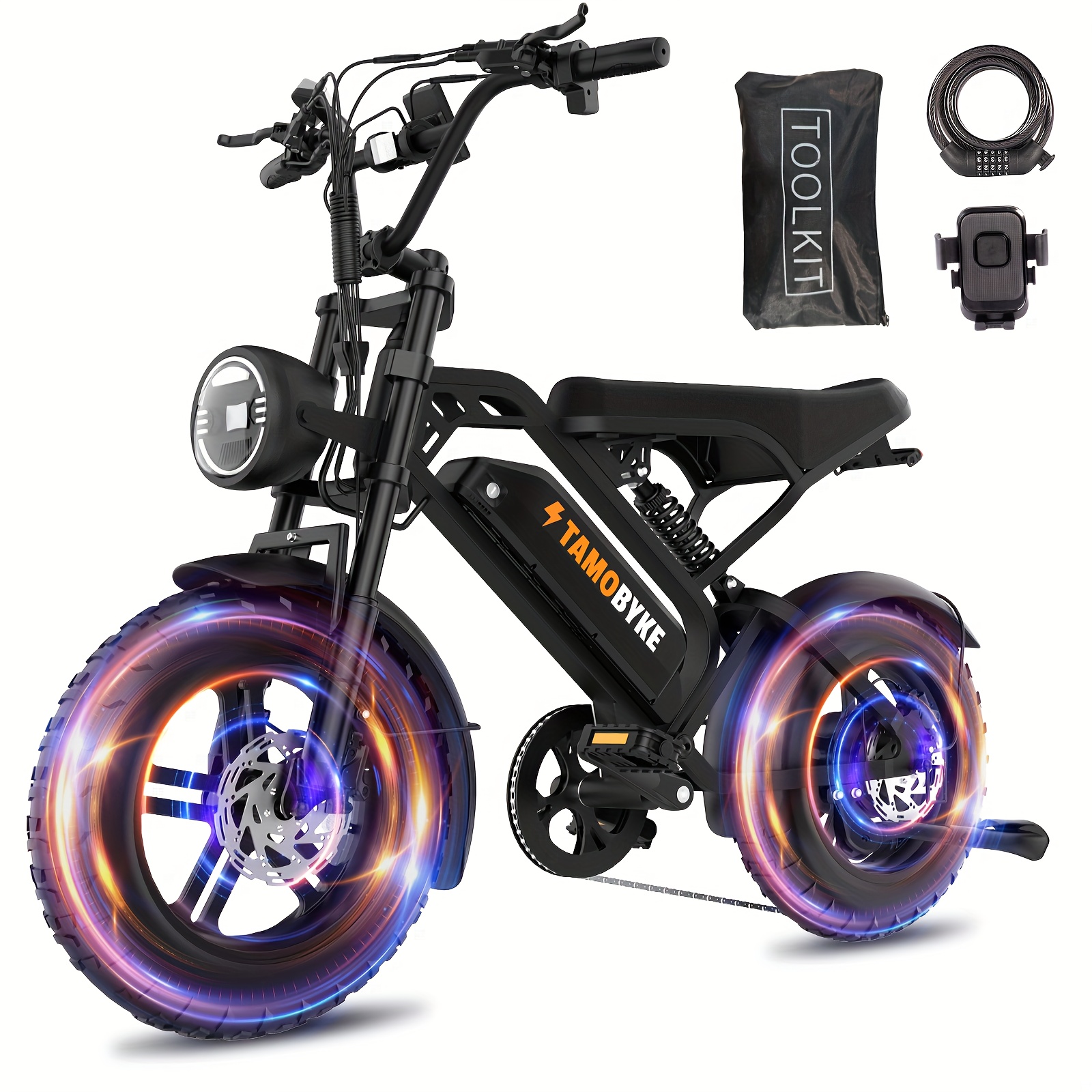       youth electric bicycle 4 inch tire electric bicycle 749w   motor 30 50 miles h 749 watt hour disassembly battery all terrain electric off road bicycle suitable for mountains snow sand       riding youth e motorized bicycle color   design   look removable battery     Product details 4