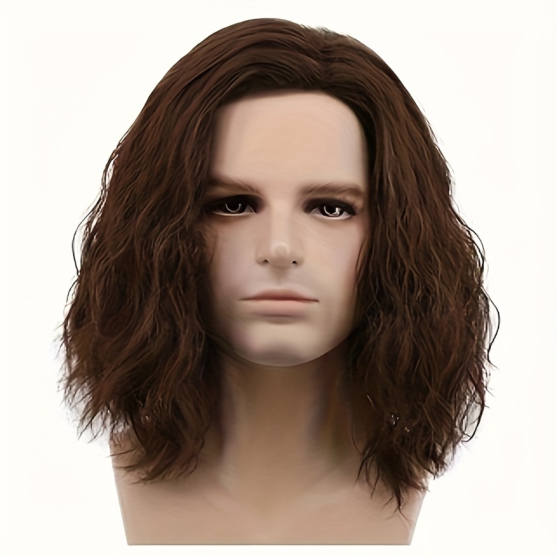 

Cosplay Anime Movie Mid-length Wig, Fluffy Perm Coily Hair, Fiber Material, Cool And Handsome Style, Heat Resistant Special Feature