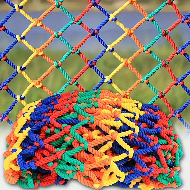 Image of Heavy-duty Colored 1pc Thickened Colored Net, 10cm Mesh, Durable Outdoor Decorative Net, Pea And Legume Plant Support Animal Protection Net, Safety Net