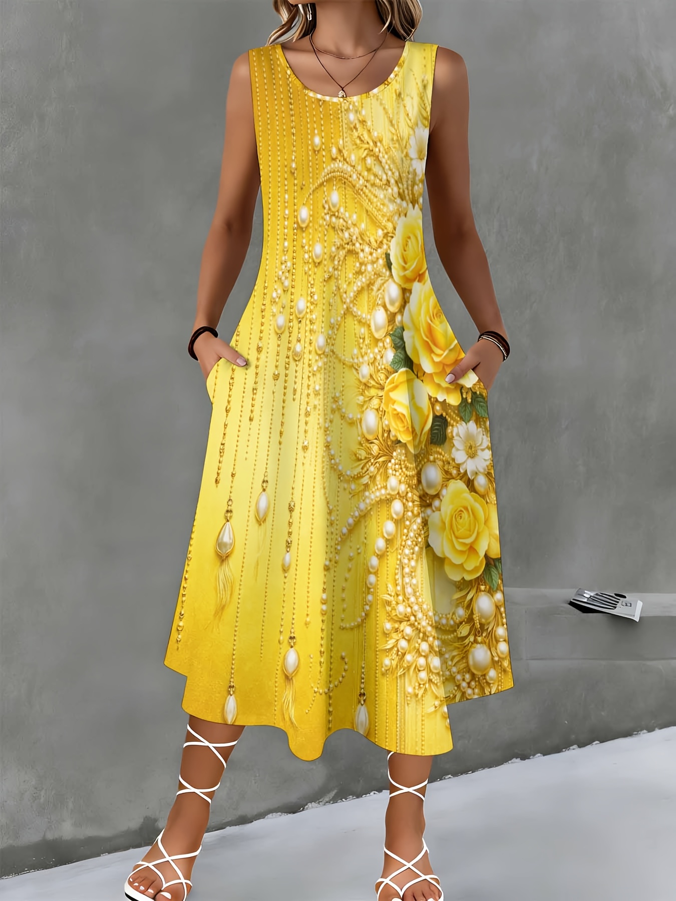 yellow dresses sold on Temu United States