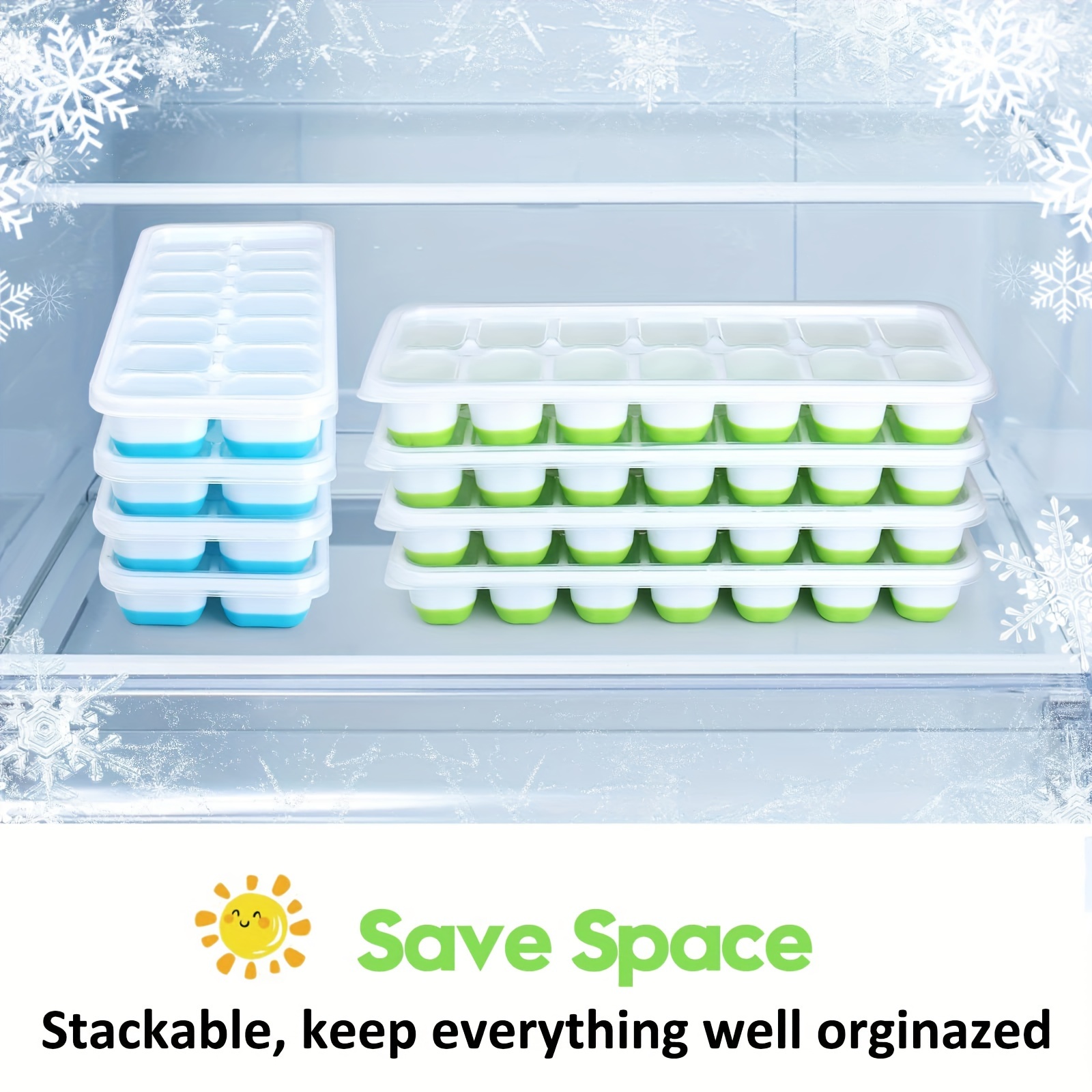 2 sets of 1pc lid base   molds tray with 14 compartments multi functional chocolate molds with removable lids stackable ice trays with lids suitable for freezing   making cocktails and whiskey kitchen tools colors are