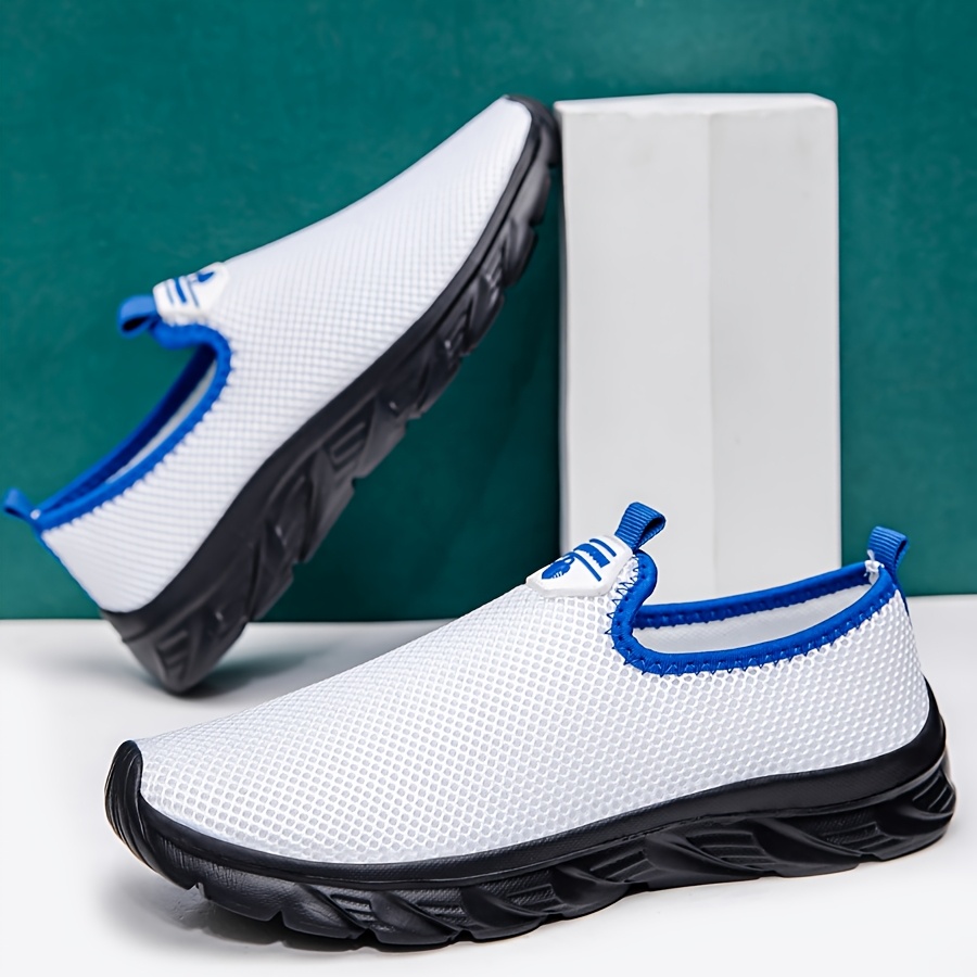 Men'S Fashion Sneakers - Black Mesh Slip-On with Stylish Laces, Comfortable for Running & Casual Wear, All-Season Sneakers|Stylish Laceup|Eva Midsole