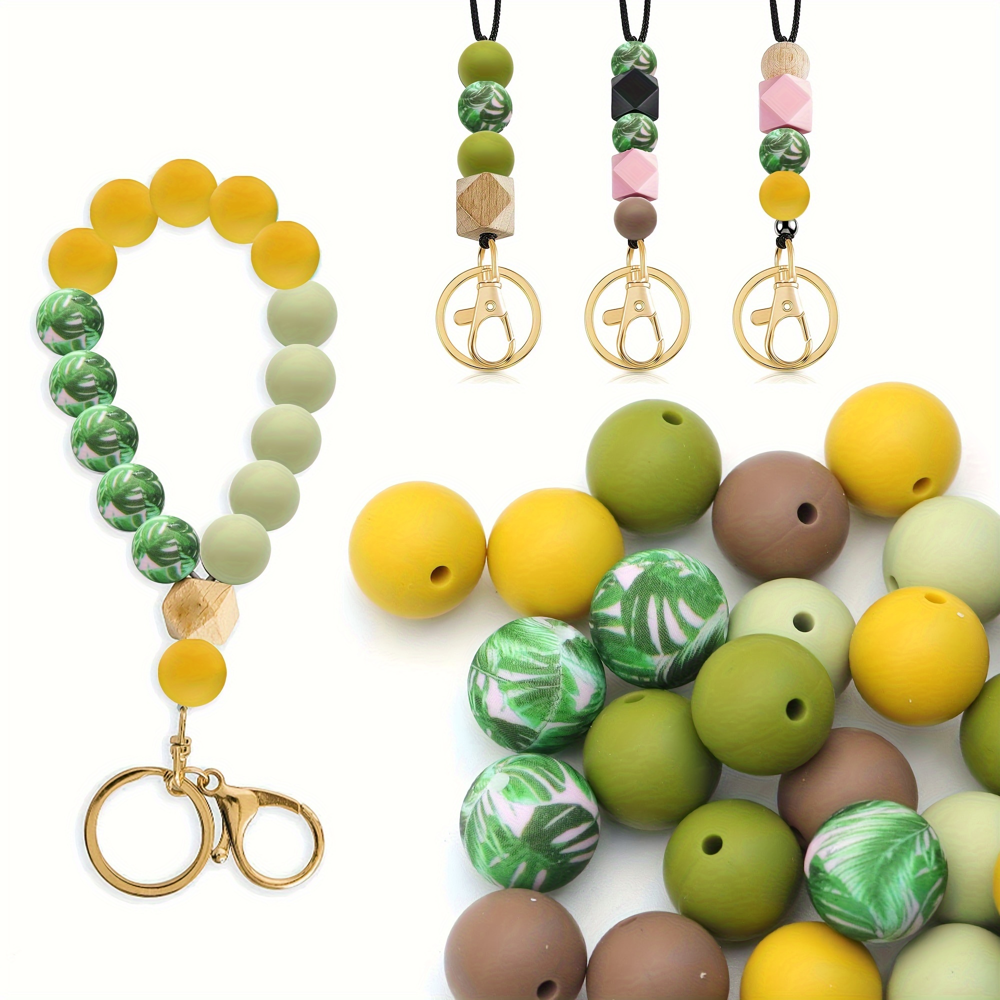 Decoendiy Lot De 50 Perles Imprimées En Silicone De 15 Mm