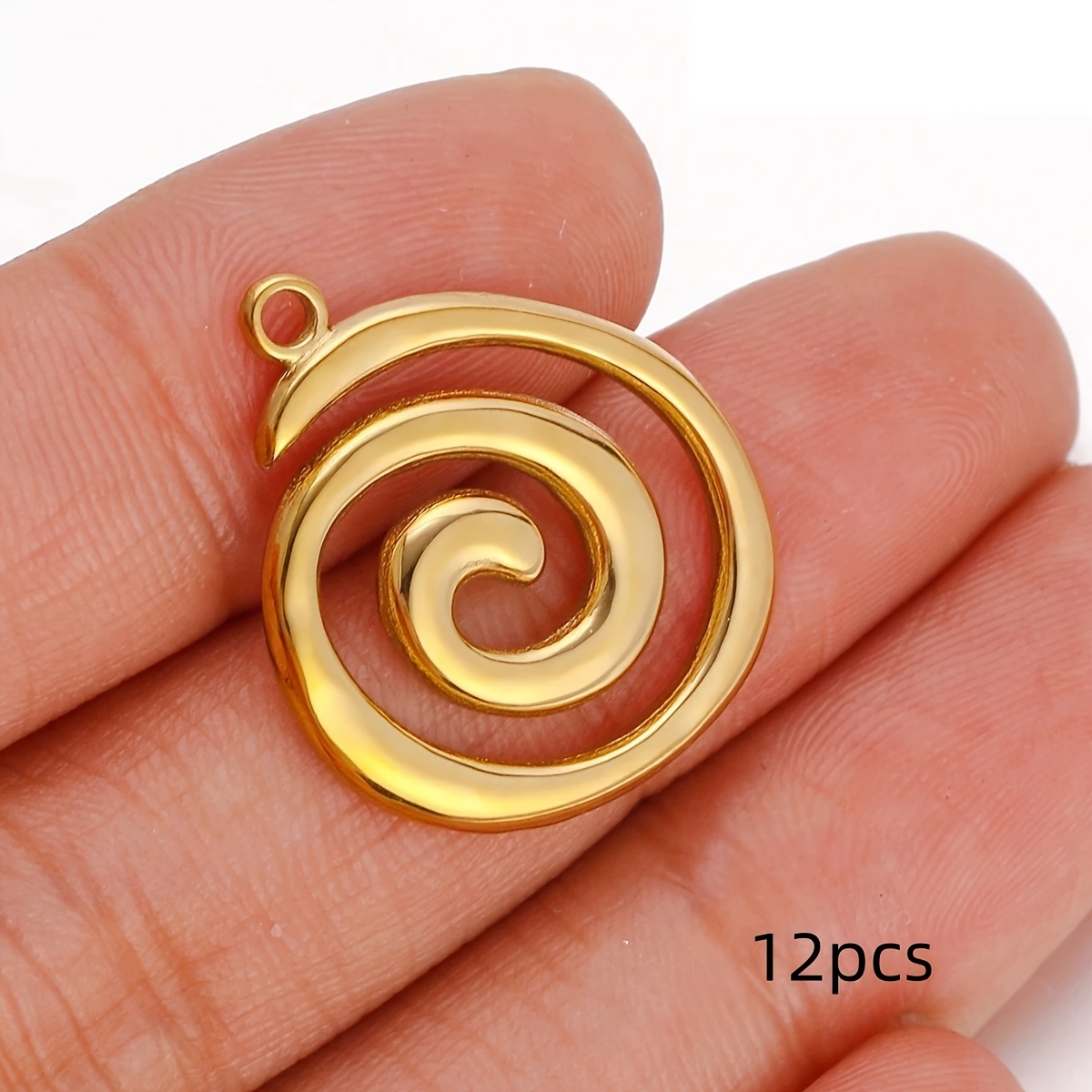 E-shop 12 Stk. Vintage-Spiralwirbel-Anhänger, modische Damen-Anhänger, kreative Halskette, Perlenarmband, Ohrring-Anhänger, Schmuckherstellung,