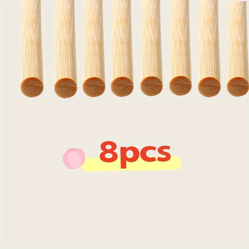 Image of 8pcs Hard Bamboo Sticks - 1cm X 60cm, For Garden Decorative Posts/plant Support Stakes, Natural Wooden Dowels For Wedding , Diy Projects, Weaving And , Craft Supplies