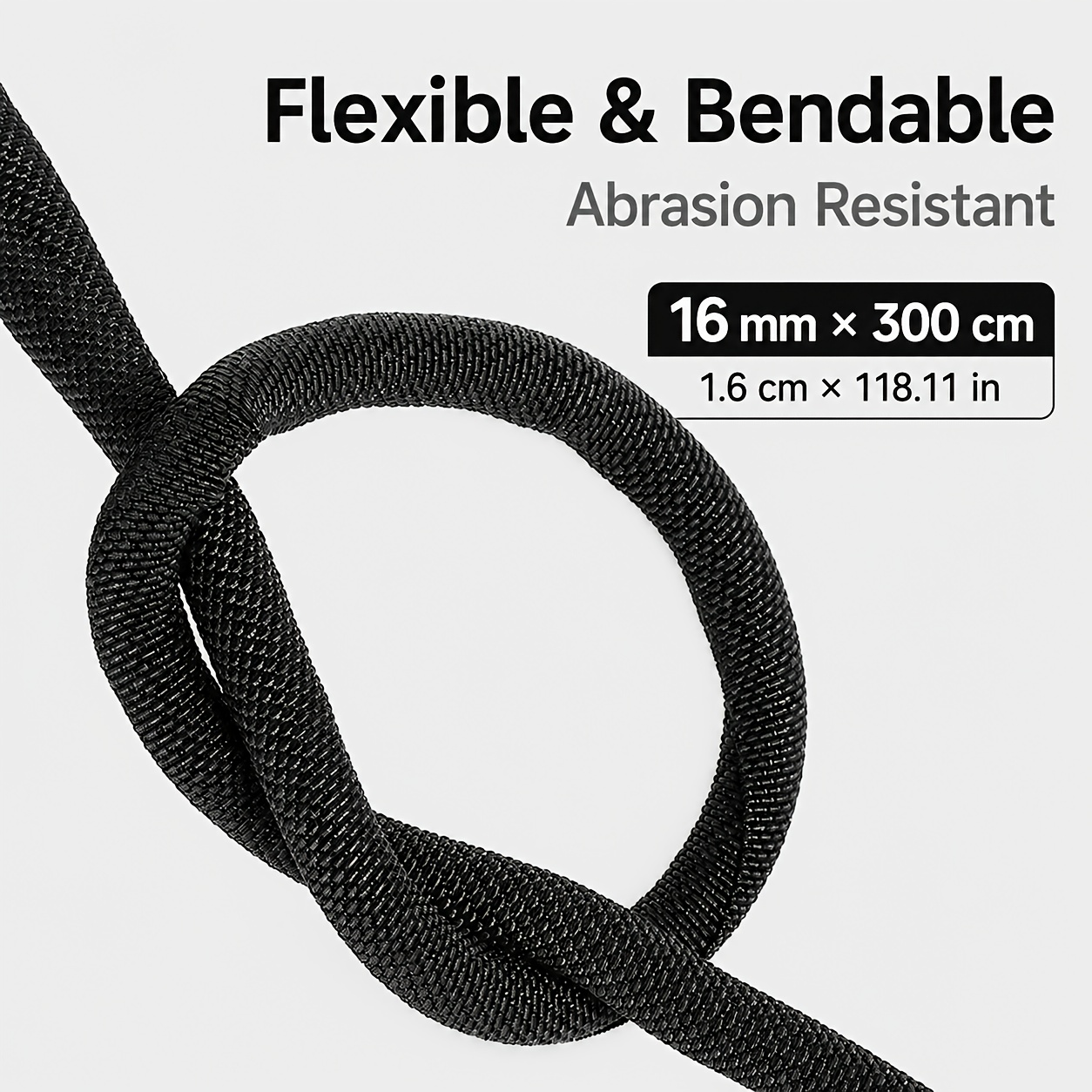 TEMU Open Self-winding Cable Sleeve, Flame-retardant Wire Protector, Braided Wire Harness Cover, 16mm Diameter Length