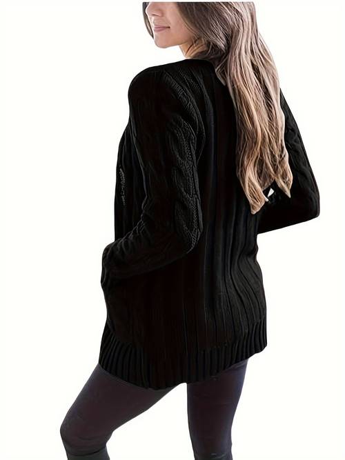 womens front cardigan fashion button thick knit coat lightweight cardigan casual long sleeve knitted cardigan with pockets