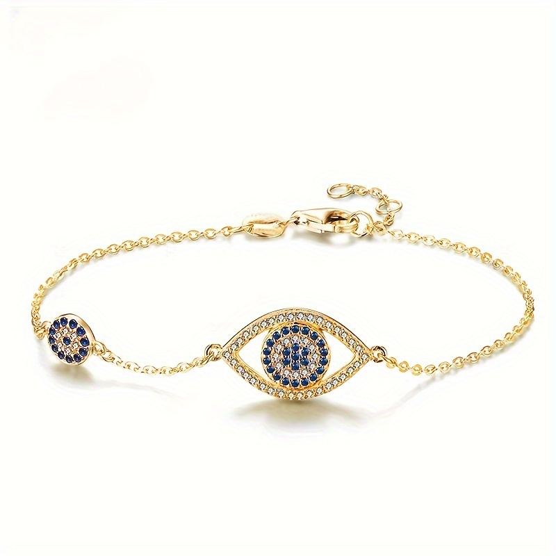 Demon Eye Zirconia Chain Bracelet