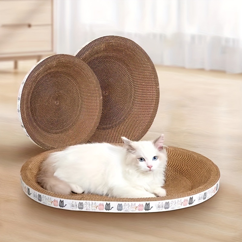 

Cat Scratching Board Integrated With Cat Bed, Protecting The Sofa From Scratched By Cats, Large Oval Cat Scratching Post