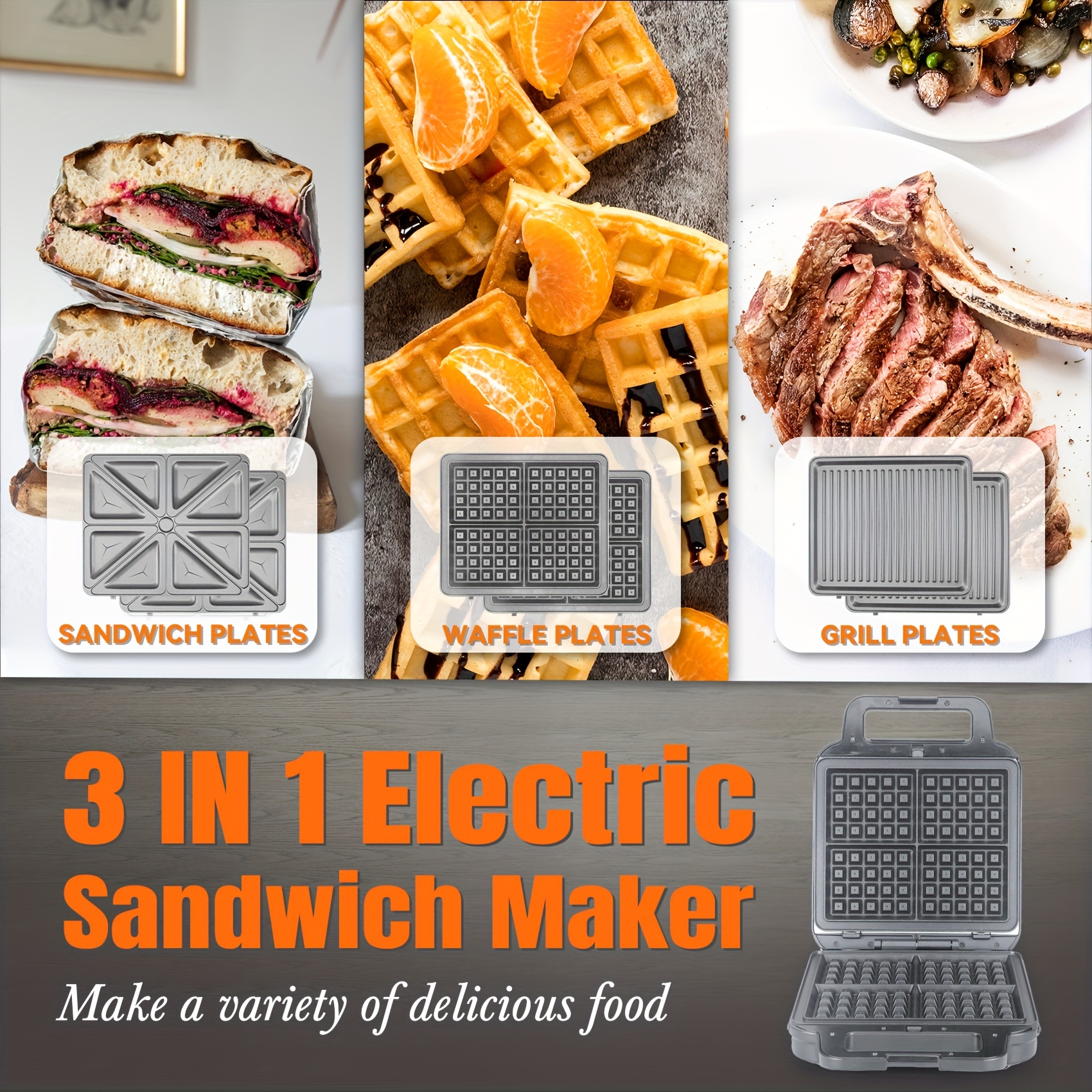 in press removable plates electric griddle Temu