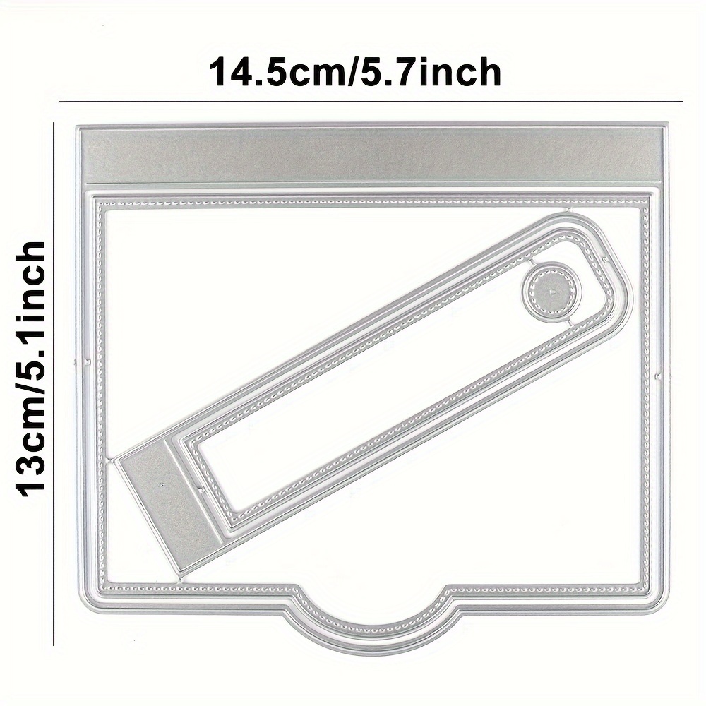 Rectangular Waterfall Flap For Diy Crafting Scrapbooking Supplies Photo Album Decorative Paper Die Cuts Card Making Template Mould