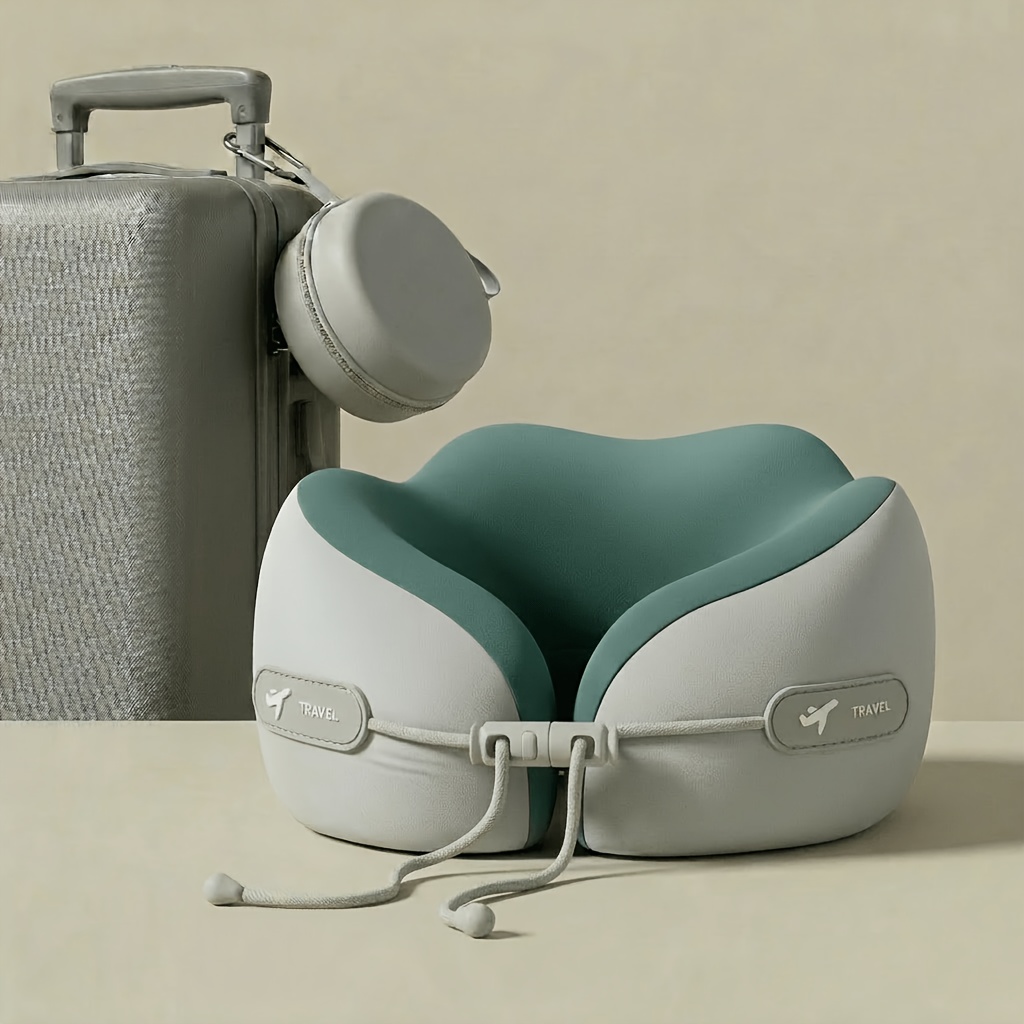 TEMU Oreiller de voyage et de maison portable - Support ergonomique pour le cou, rangement facile, et posture confortables, adapté pour , la voiture,