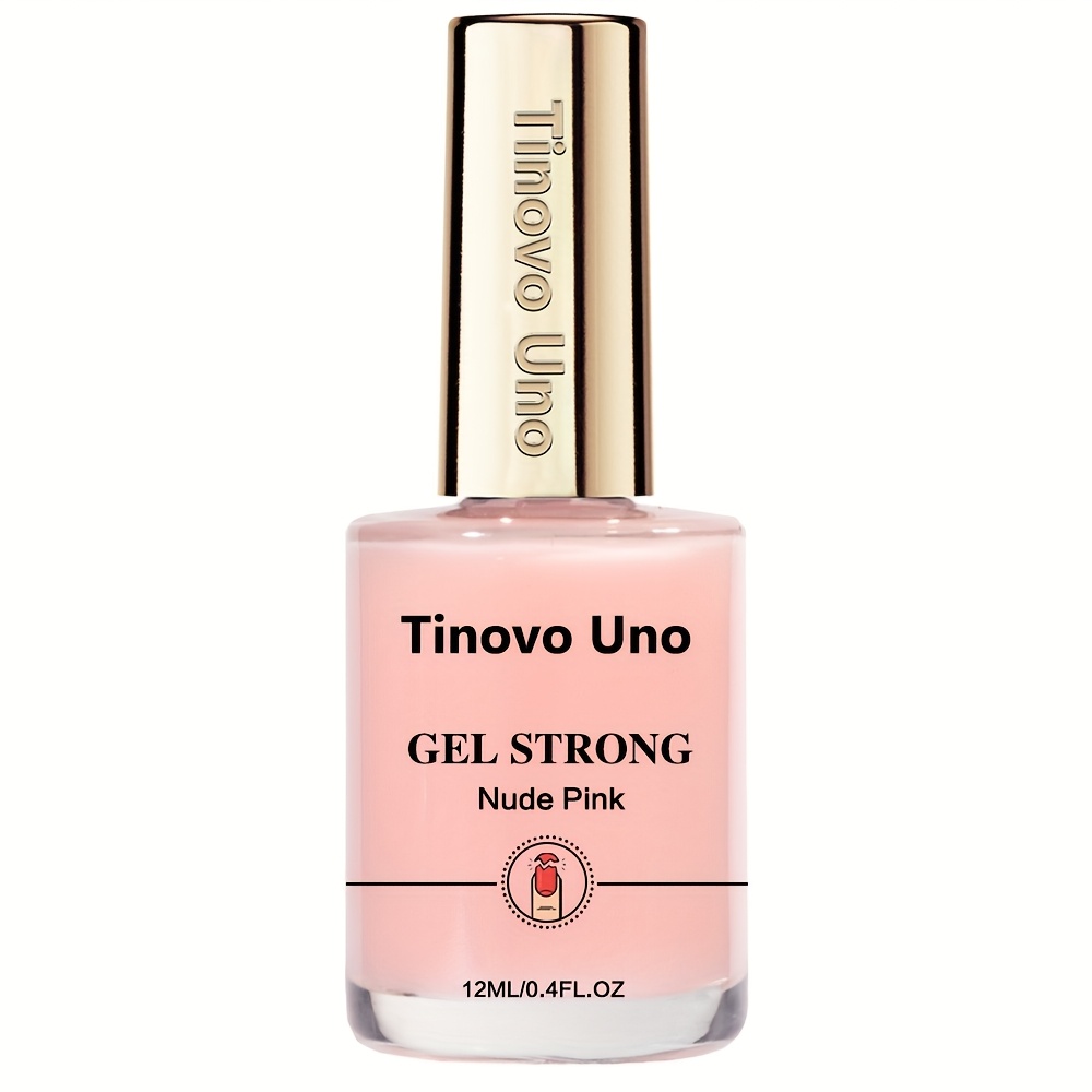 Tinovo Nude Pink Nail Hardener, Quick Drying No Baking, Brightening Glossy Hardening Nails, Suitable For Nails