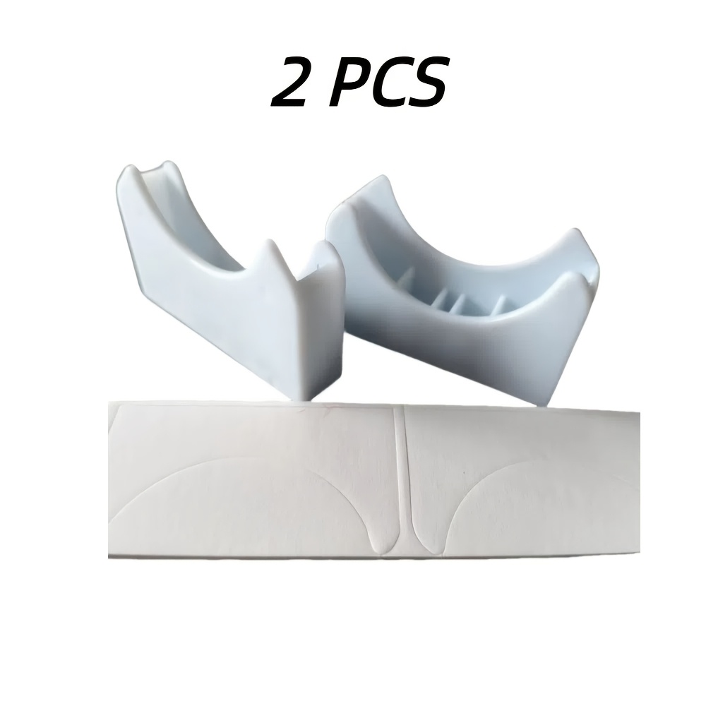 E-shop 2er/4er Set 2 Stile, Gardinenstangenhalterung, stanzfrei, Teleskopstangenhalter, Gardinenstangenablage, Wäscheleine-Basis, Seitenmontage,